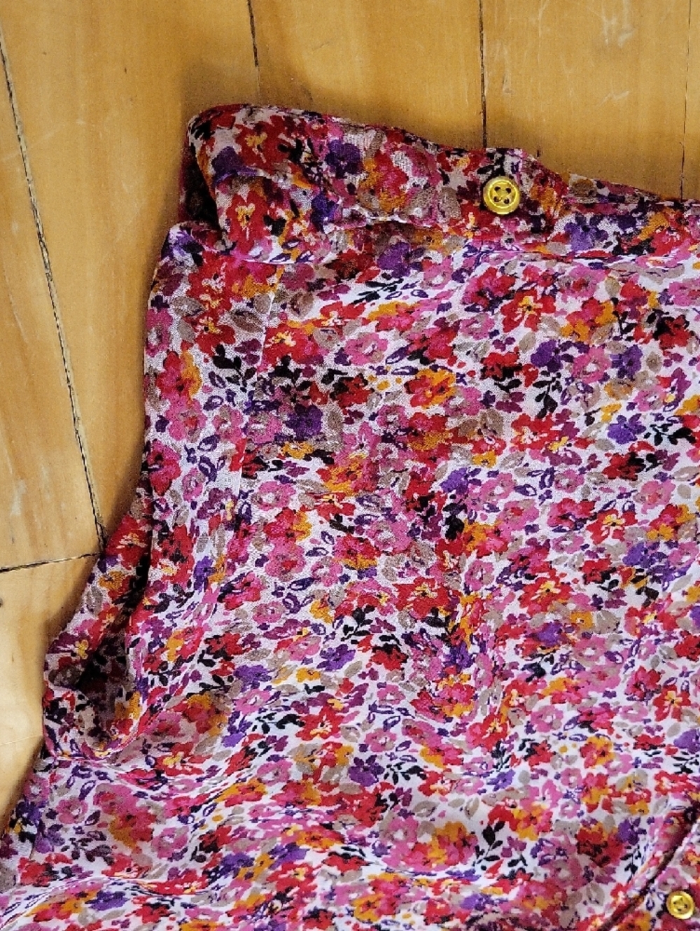 Dynamite Pink & Purple Floral Button-Down Top - Picture 6 of 8